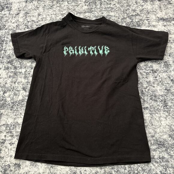 Small Primitive Skateboarding Mens Shirt Lot, Black Tank Top Floral, Angel Black - Picture 2 of 9